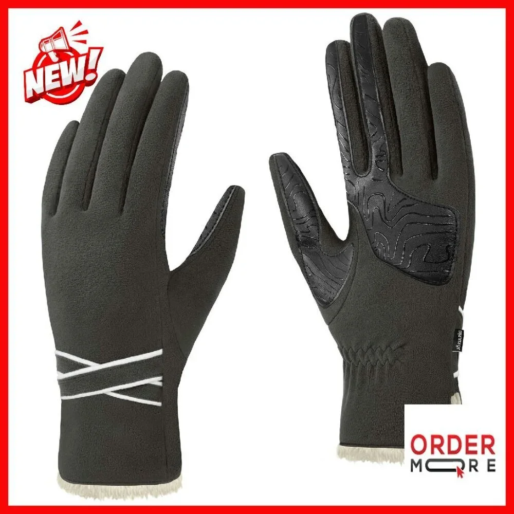 Women's Winter Fleece Gloves Touchscreen Cold Weather Stretch One Size